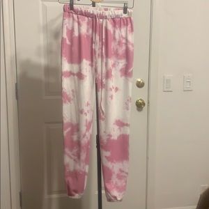 Pink tie dye lounge set